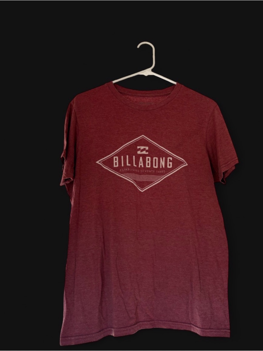 Billabong Men’s Maroon Logo Short Sleeve Tee